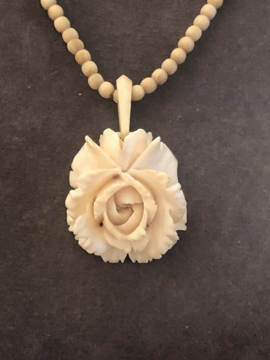 Collier  Art-nouveau  Ivoire -photo-4