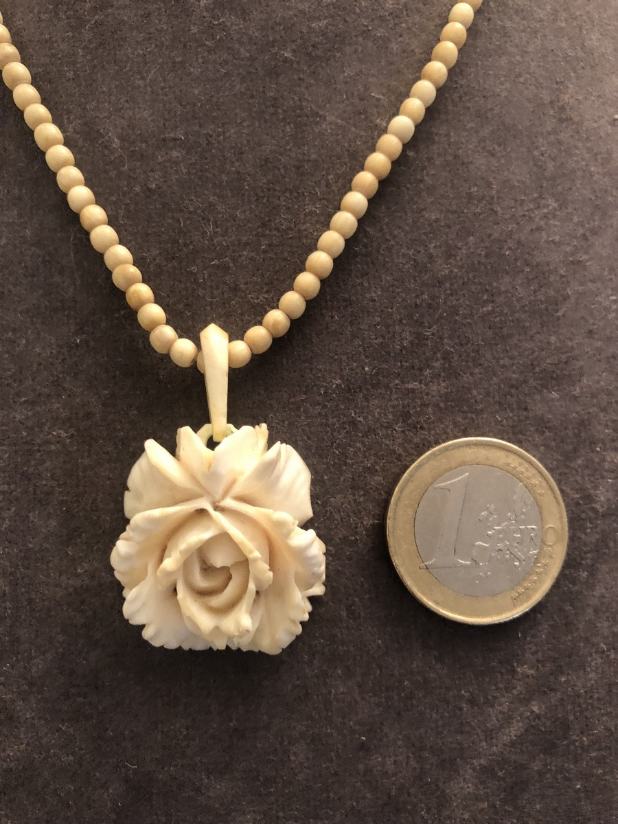 Collier  Art-nouveau  Ivoire -photo-2