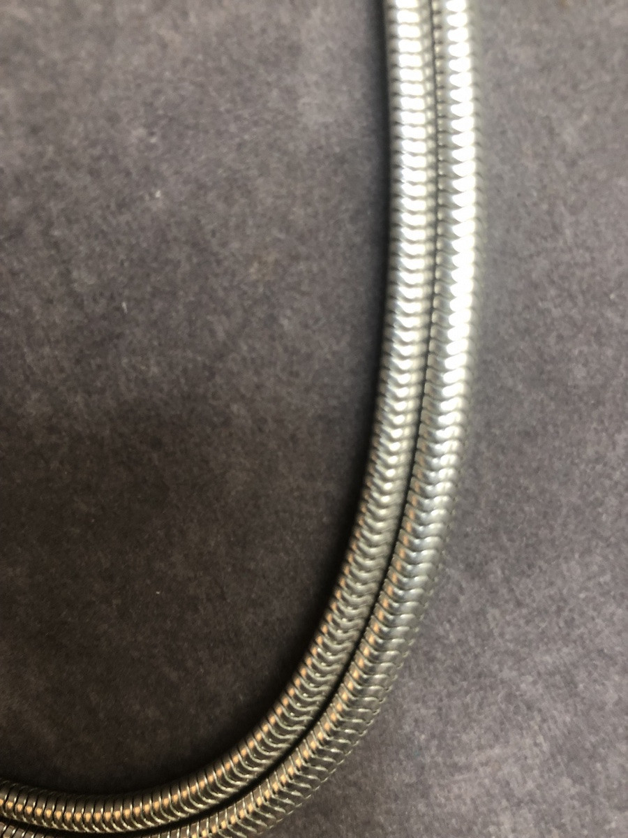 Chrome Snake Mesh Necklace -photo-4