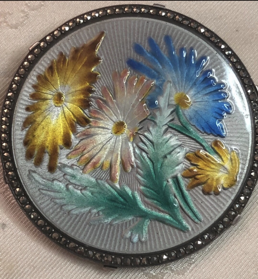 Broche  Art-Déco  email  vitrifié -photo-2