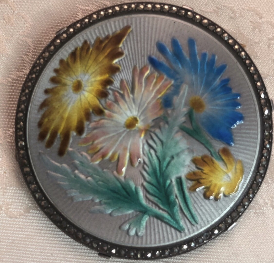 Broche  Art-Déco  email  vitrifié -photo-3