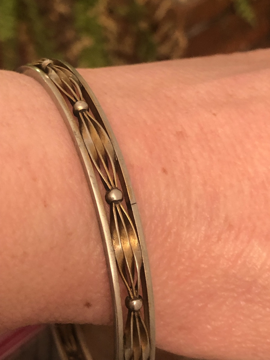 Bracelet  Art-Nouveau  métal -photo-4