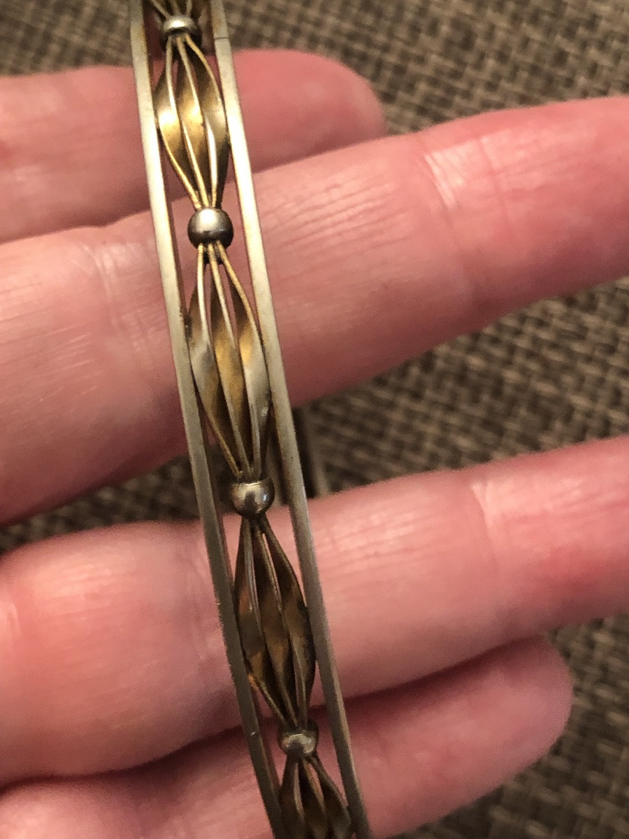 Bracelet  Art-Nouveau  métal -photo-2