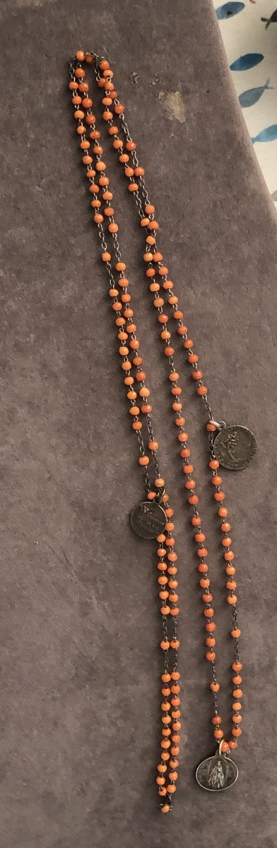 Long Coral Rosary-photo-1