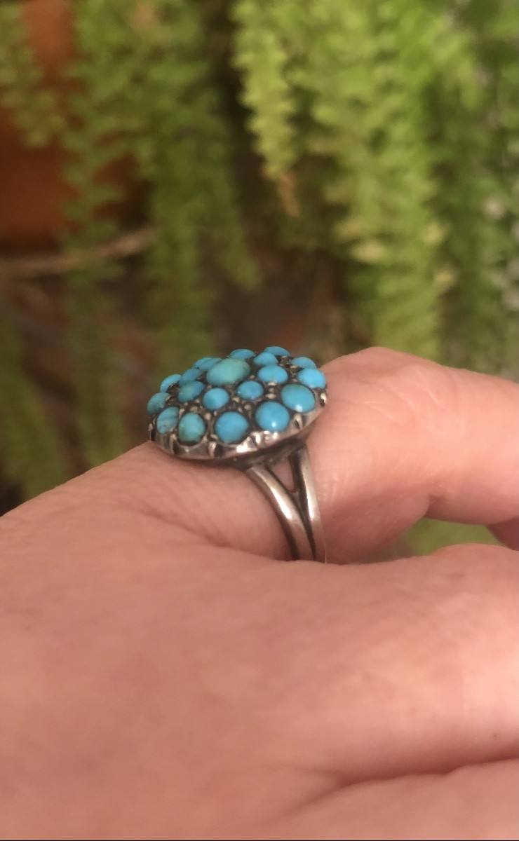 19th Century Silver/turquoise Ring -photo-3