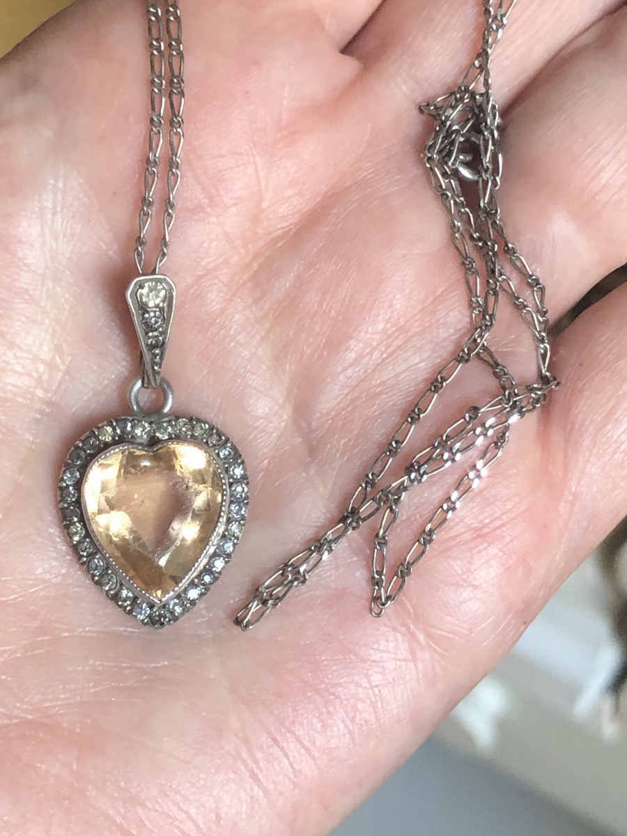 Pendentif  argent  cœur -photo-2