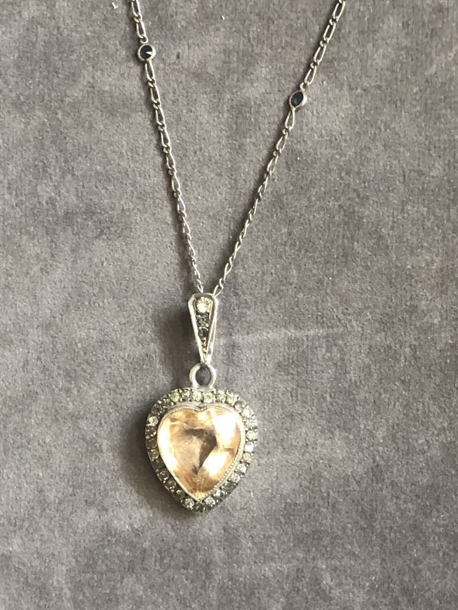 Pendentif  argent  cœur -photo-3