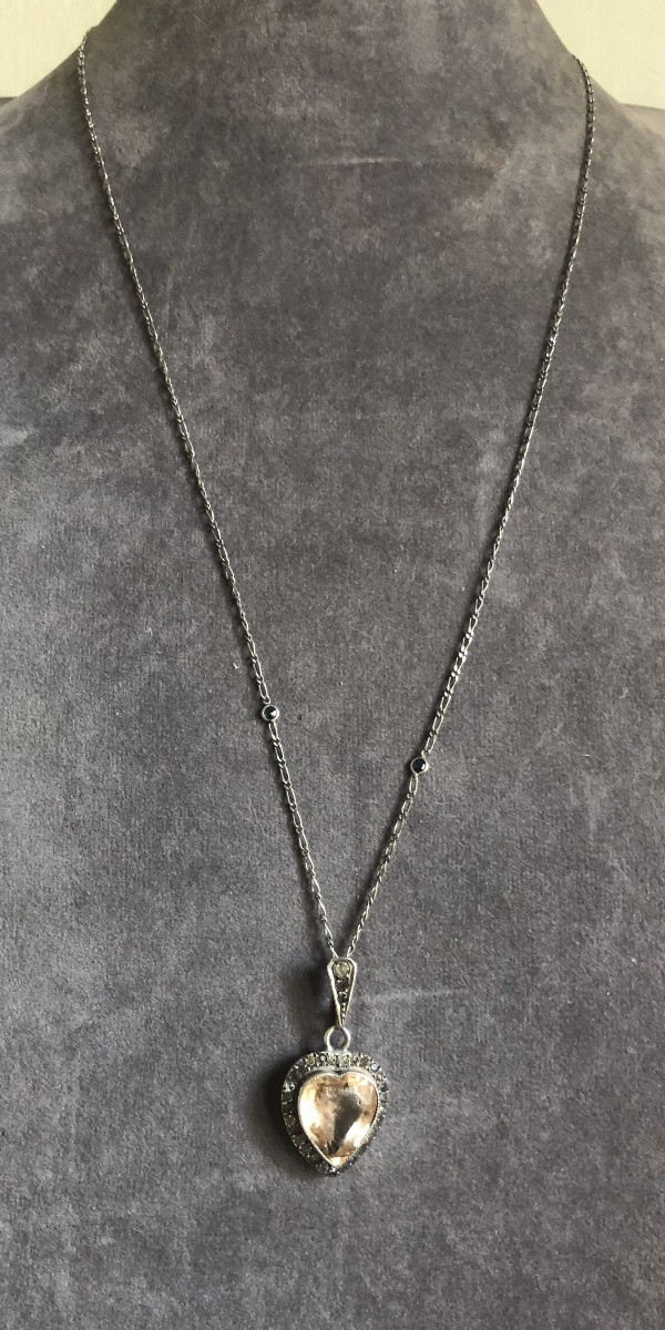 Pendentif  argent  cœur -photo-4