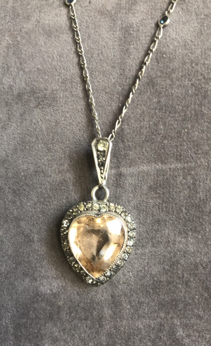 Pendentif  argent  cœur -photo-3