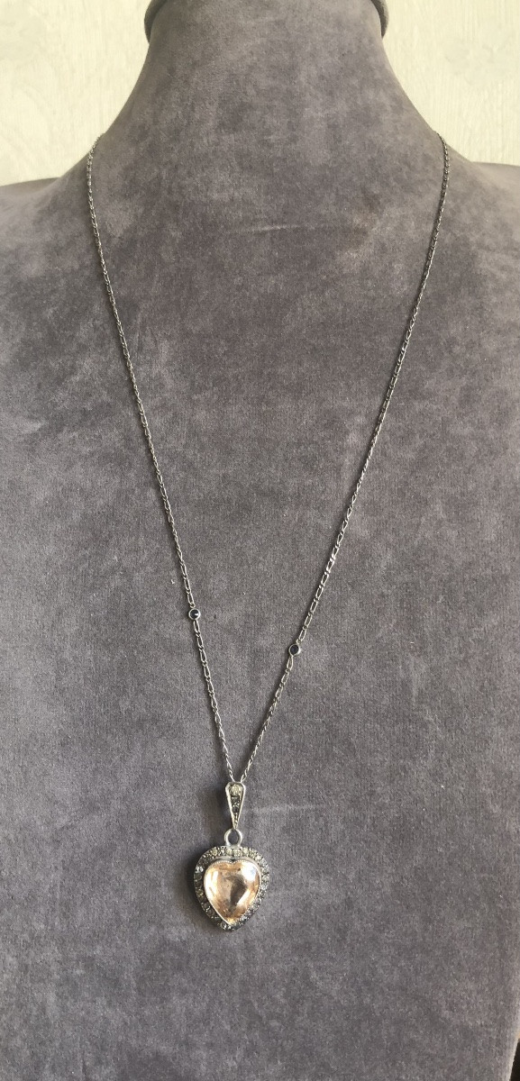 Pendentif  argent  cœur -photo-4