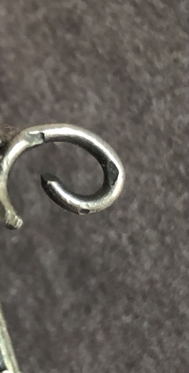 Croix argent  fleur de lys -photo-2