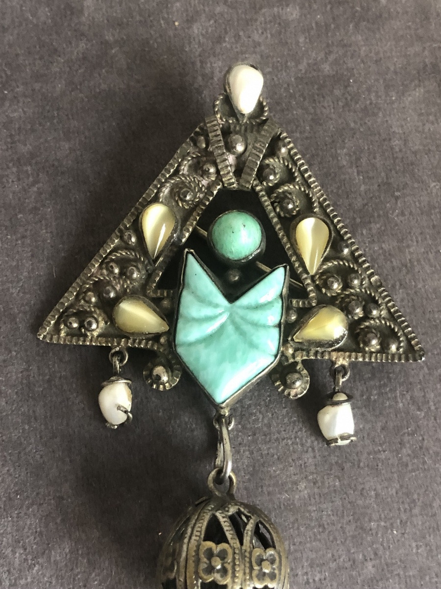 Broche argent egyptomanie -photo-4