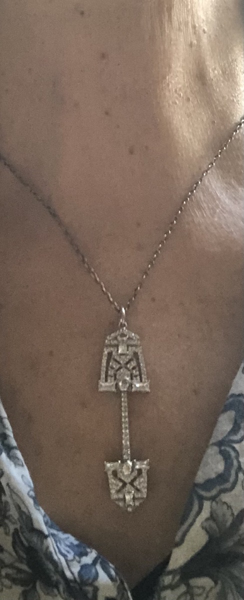 Pendentif argent / strass -photo-4