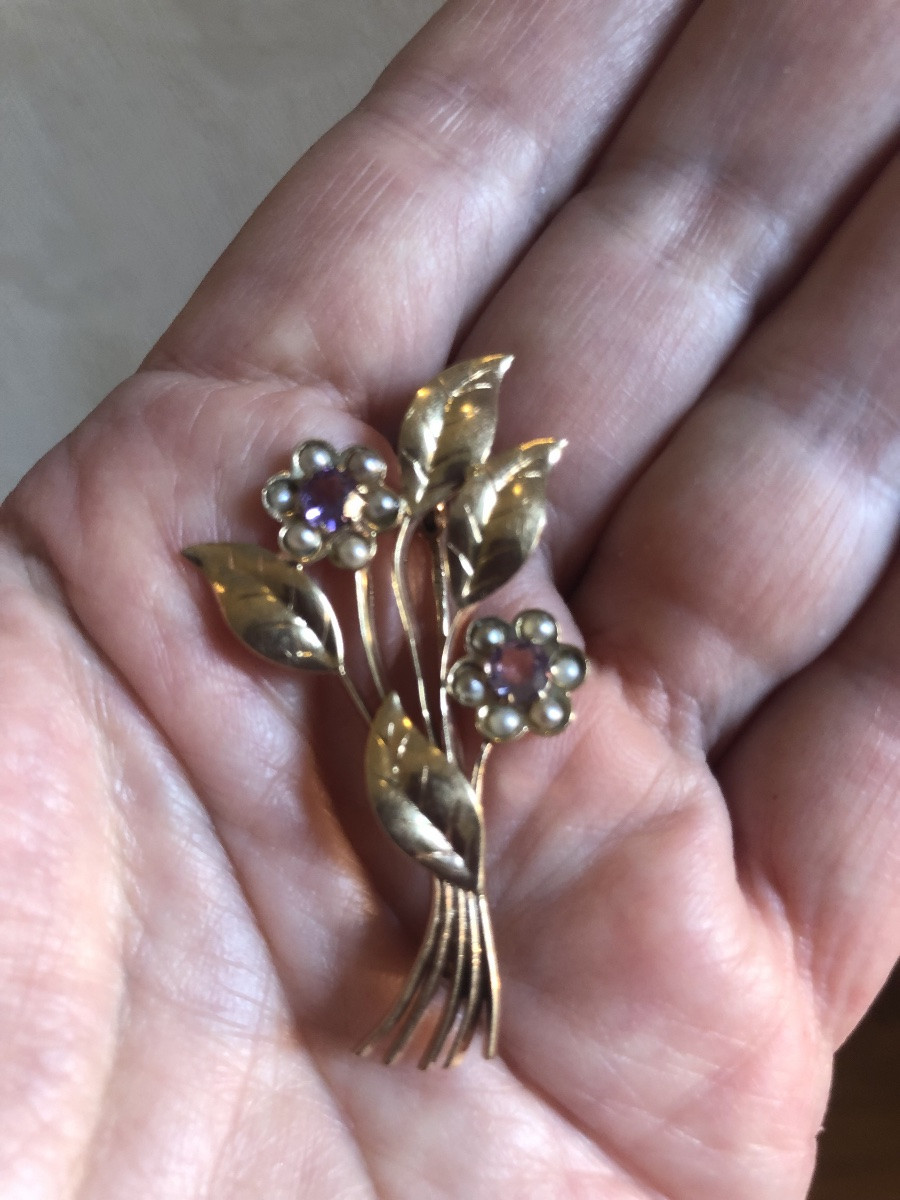 Broche or améthyste -photo-1