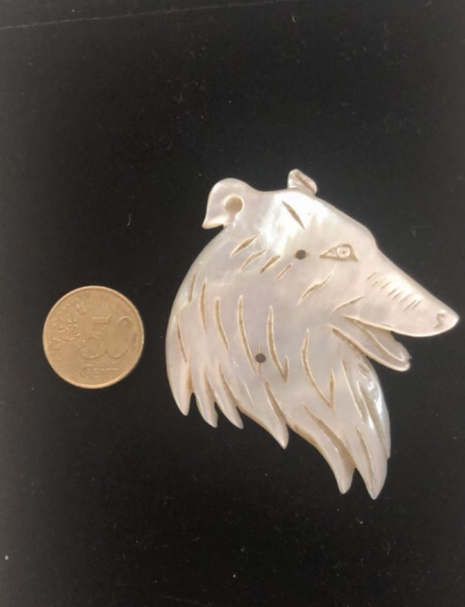 Mother-of-pearl Dog Head-photo-4
