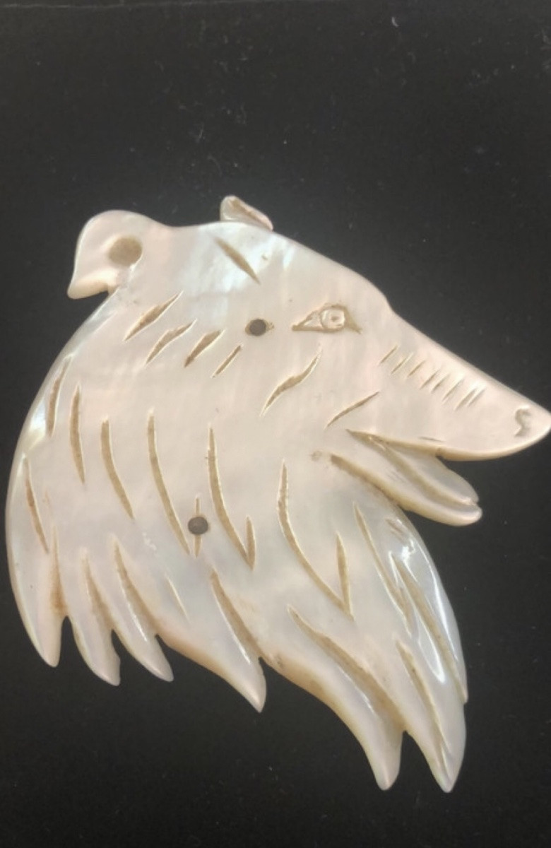 Mother-of-pearl Dog Head-photo-5