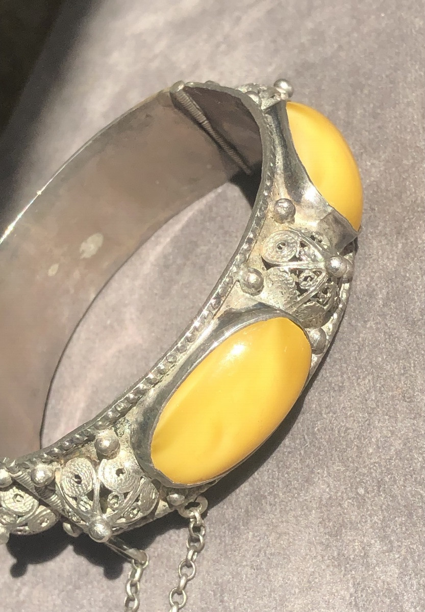 Bracelet ambre /argent -photo-1