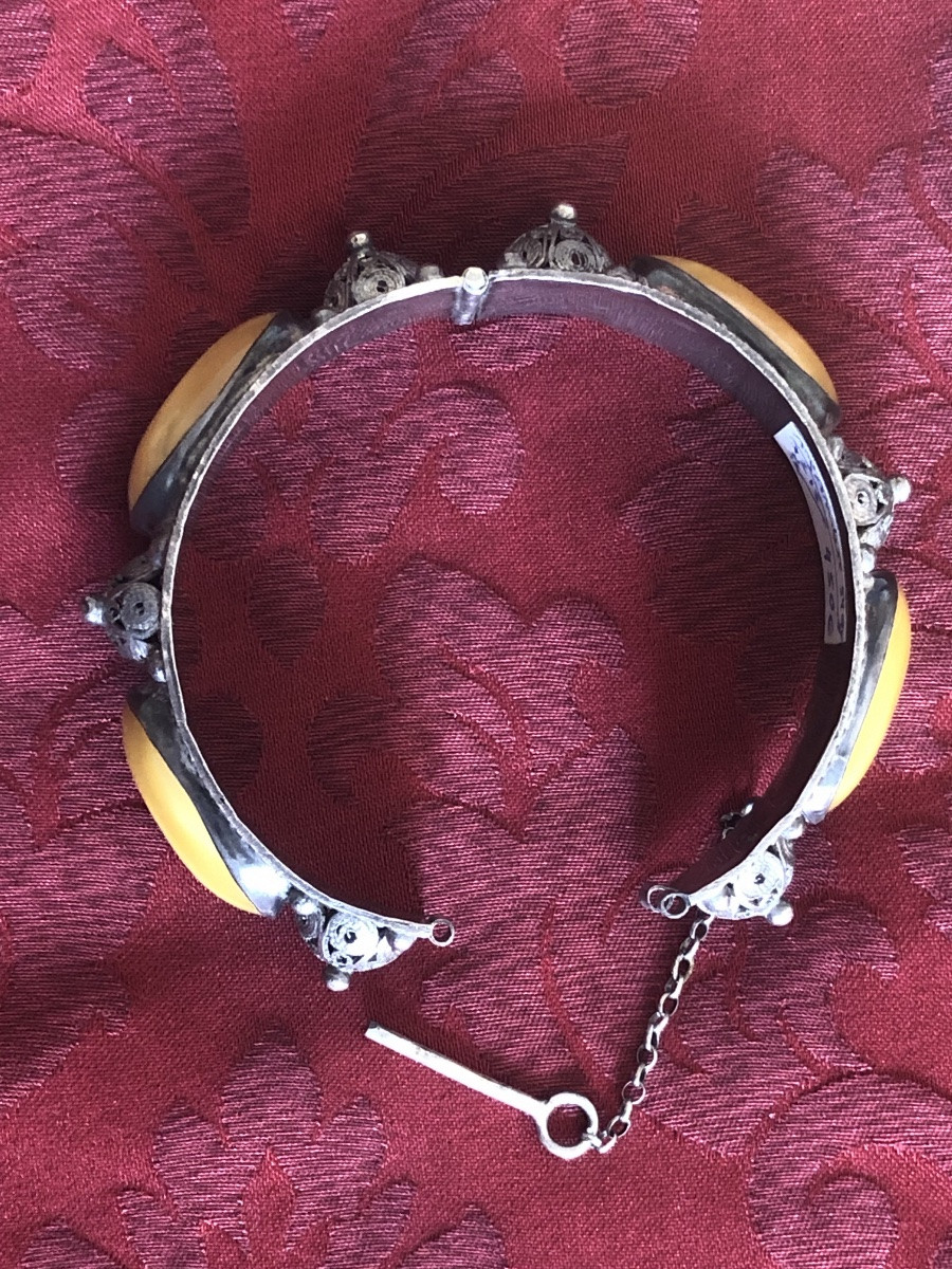 Bracelet ambre /argent -photo-2