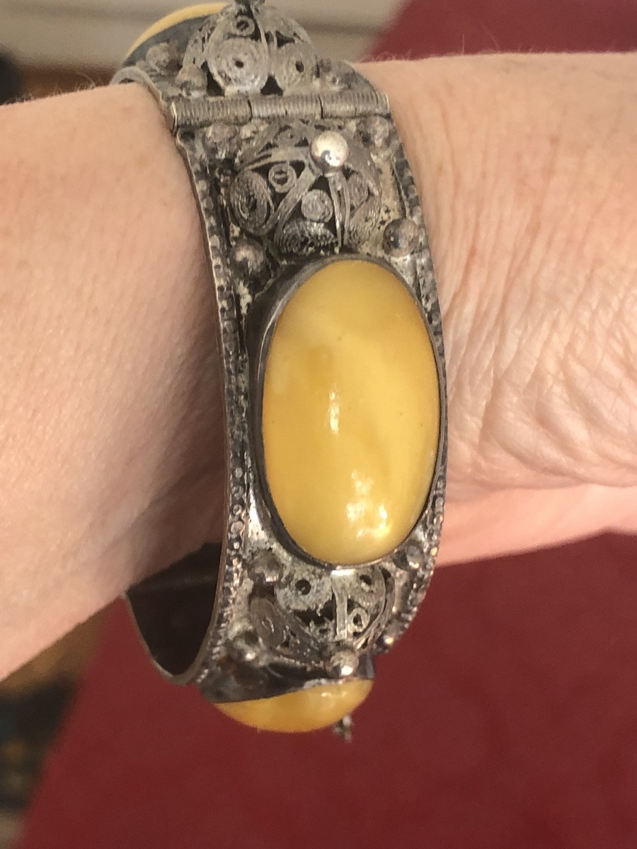 Bracelet ambre /argent 