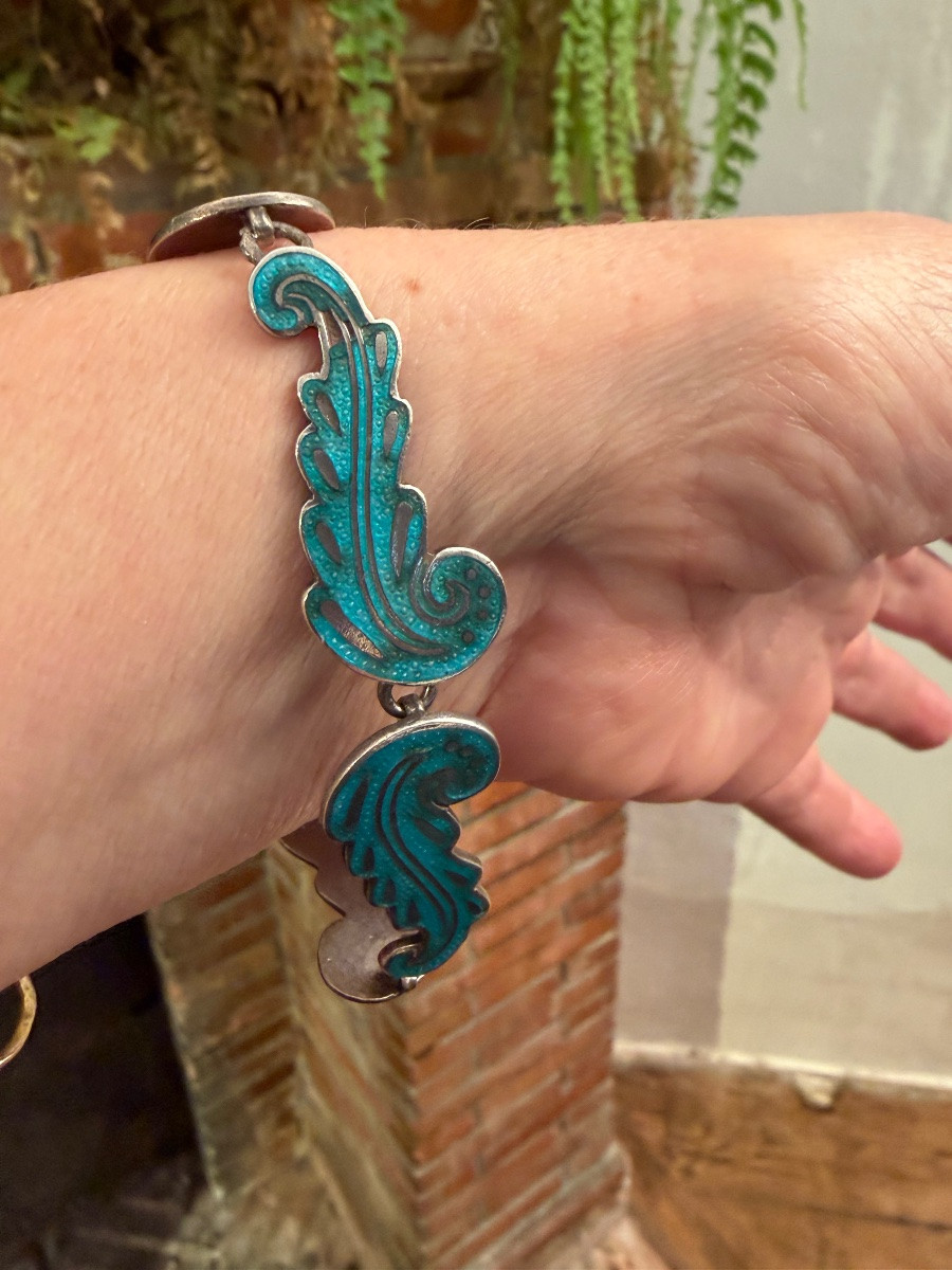 Bracelet mexicain argent /emaillé-photo-2