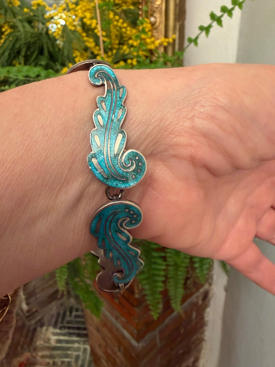 Bracelet mexicain argent /emaillé-photo-2