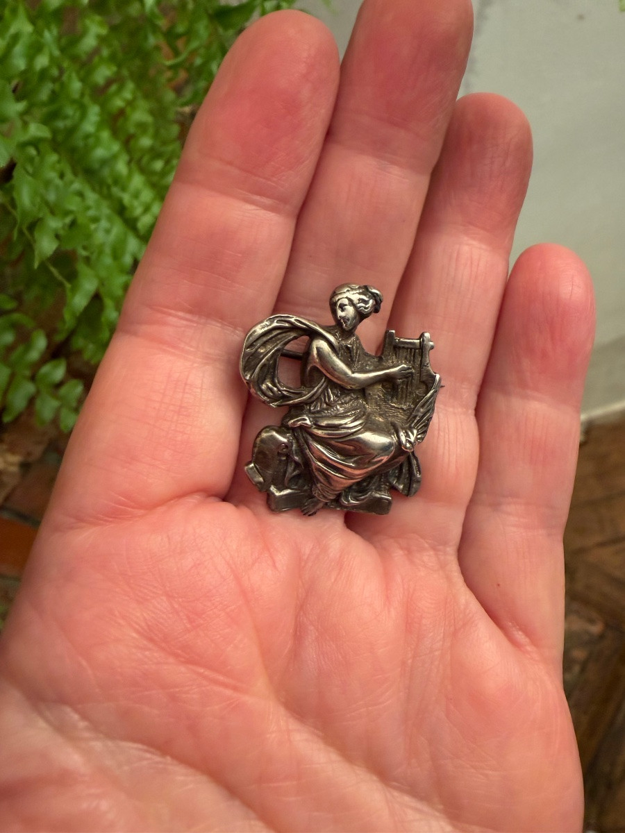 Broche Déesse grecque argent -photo-4