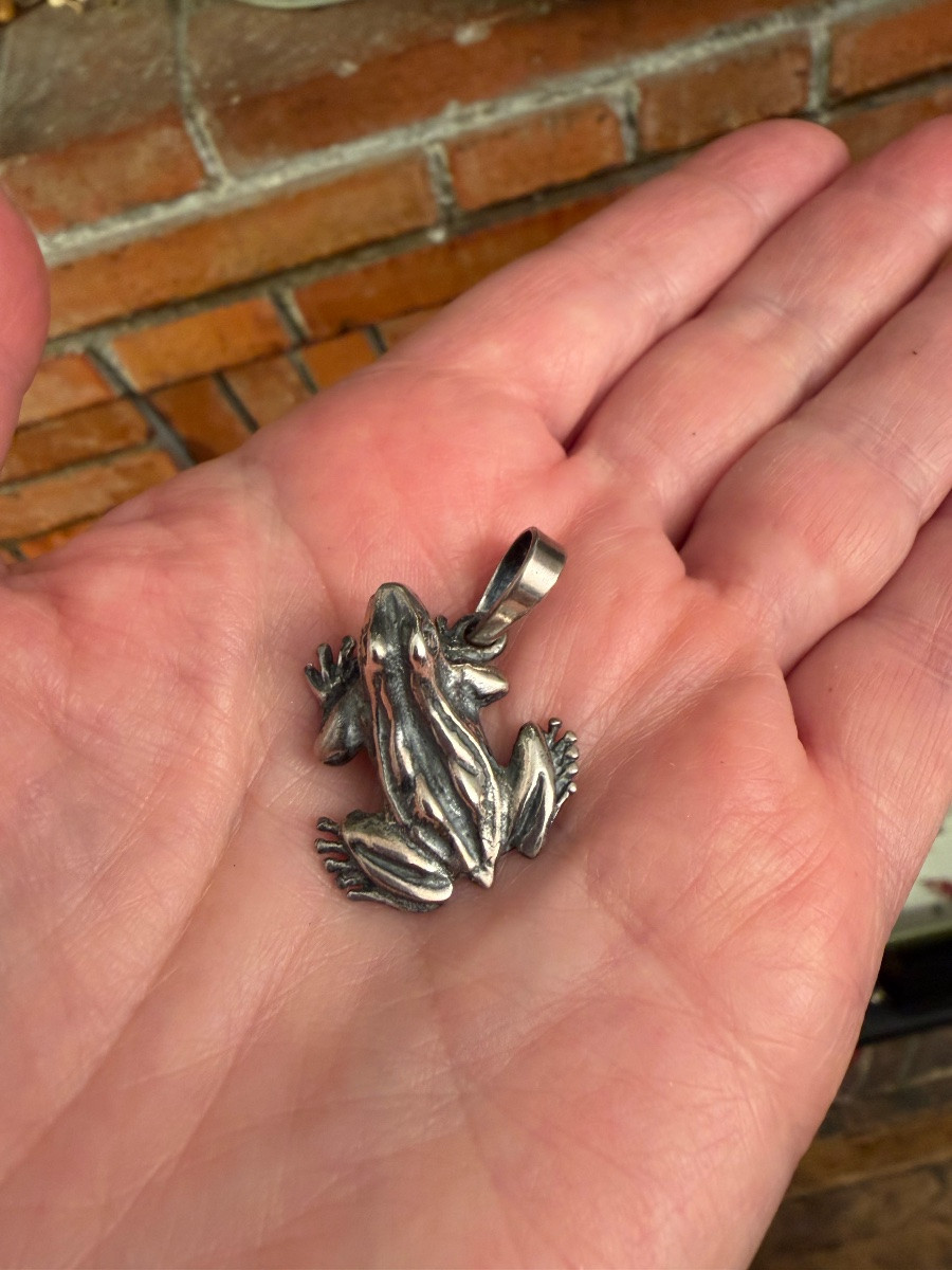 Silver Frog Pendant -photo-1