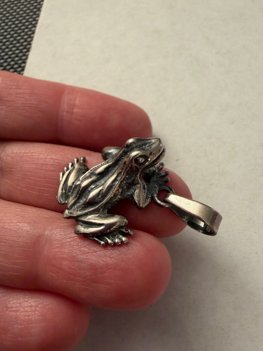 Silver Frog Pendant 