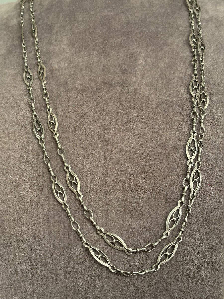 Napoleon III Silver Necklace -photo-3