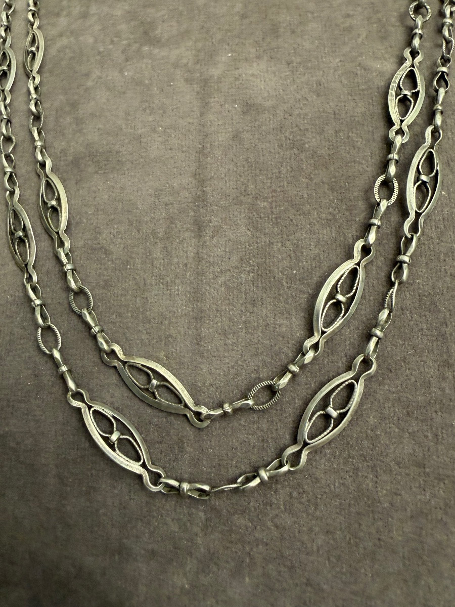 Napoleon III Silver Necklace -photo-3