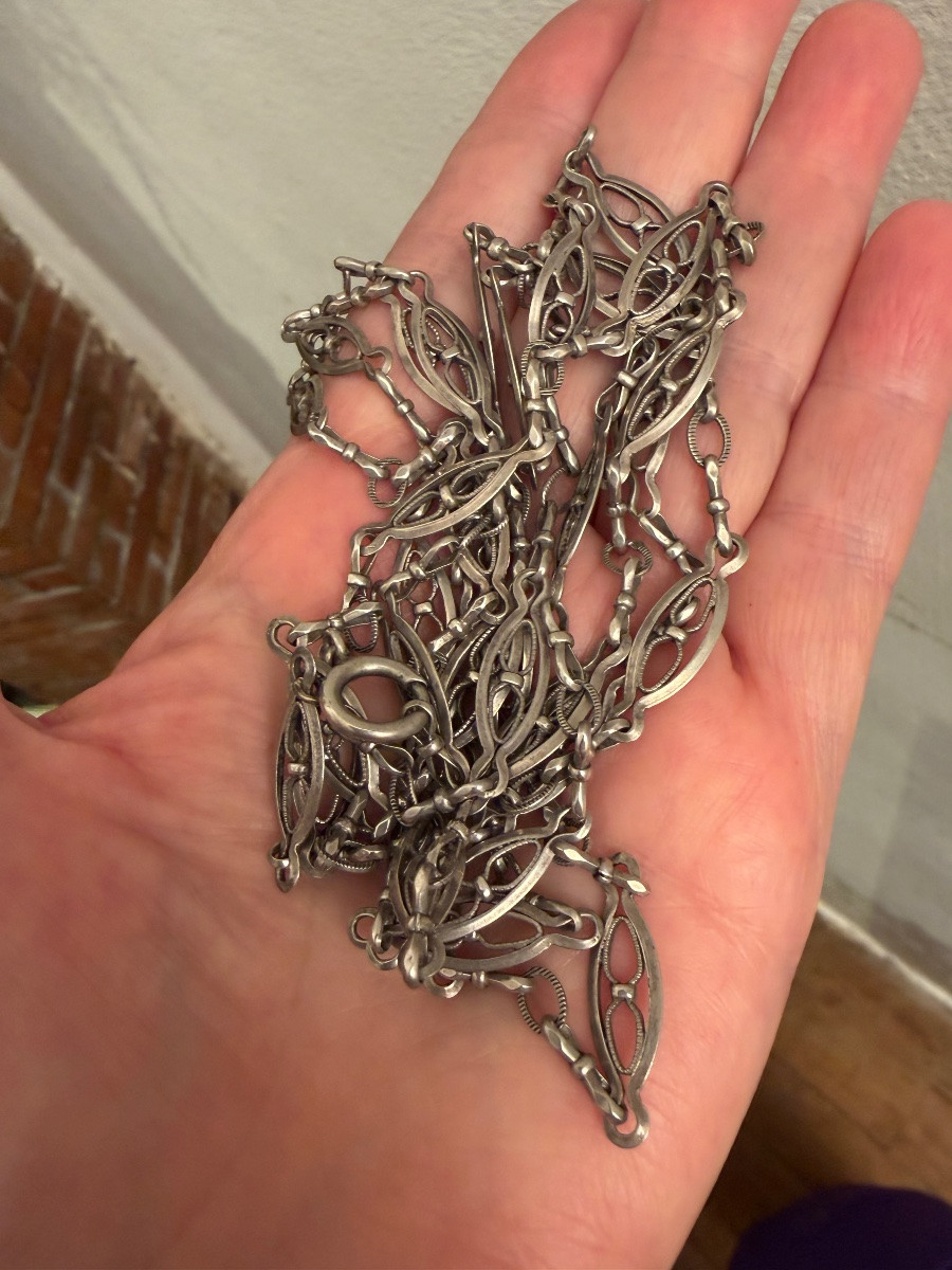 Napoleon III Silver Necklace -photo-4