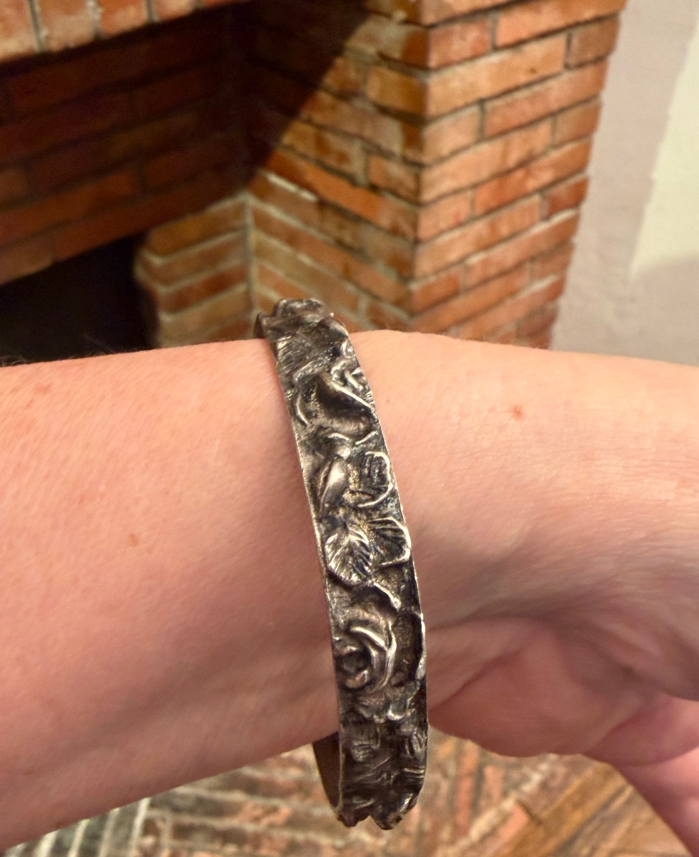 Silver Art Nouveau Bracelet 