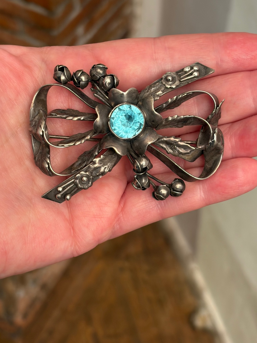 Broche argent 19ème