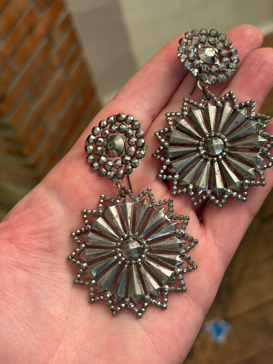 Boucles d'oreilles  acier -photo-2