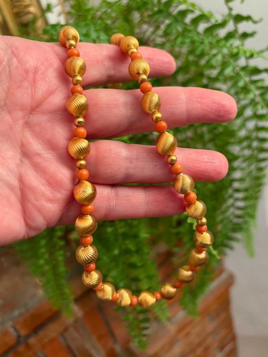 Blown Glass Necklace // Coral -photo-4