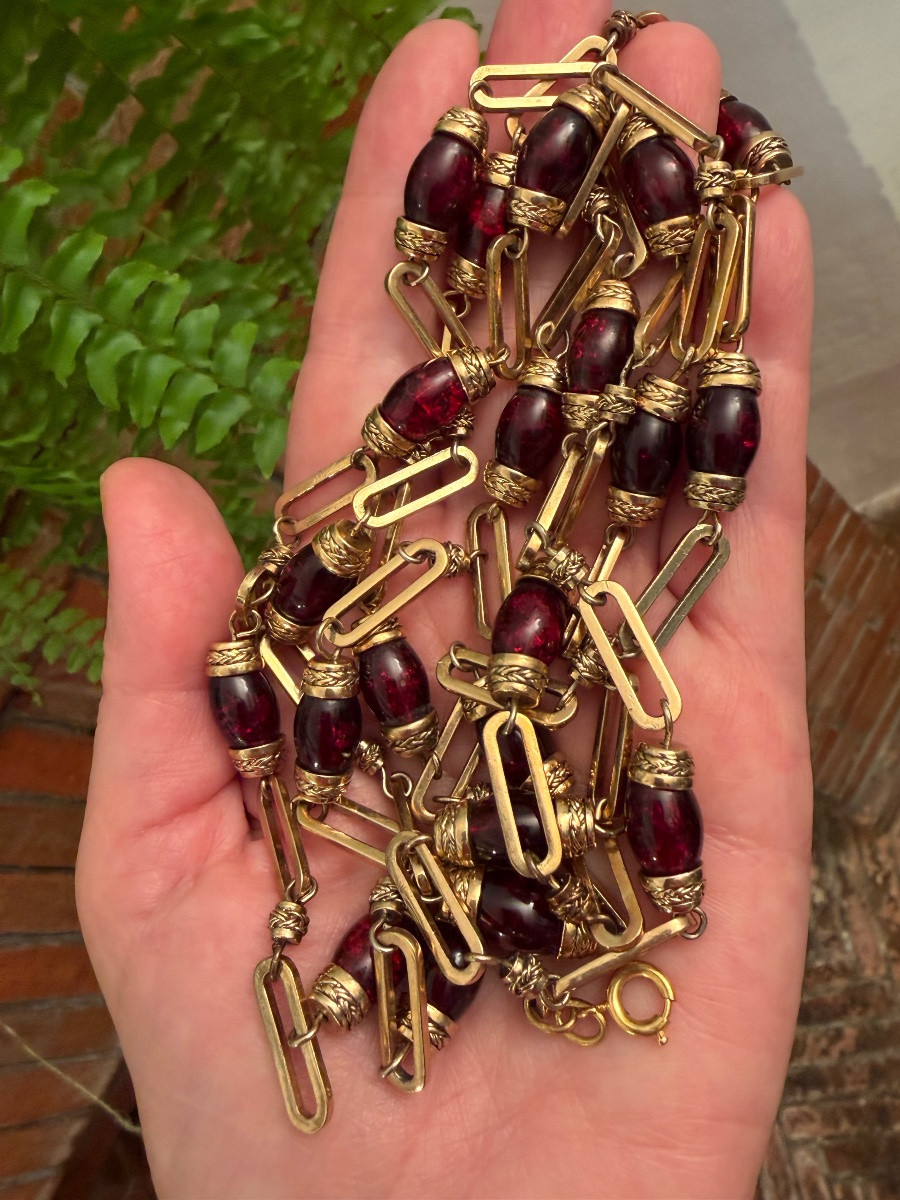 Collier-sautoir  couture -photo-1