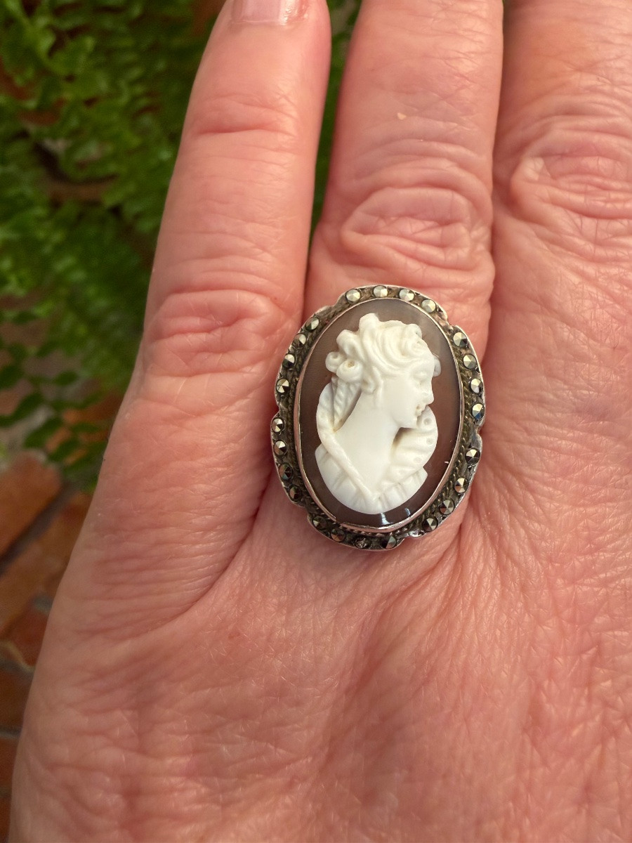 Bague  argent  camée -photo-3