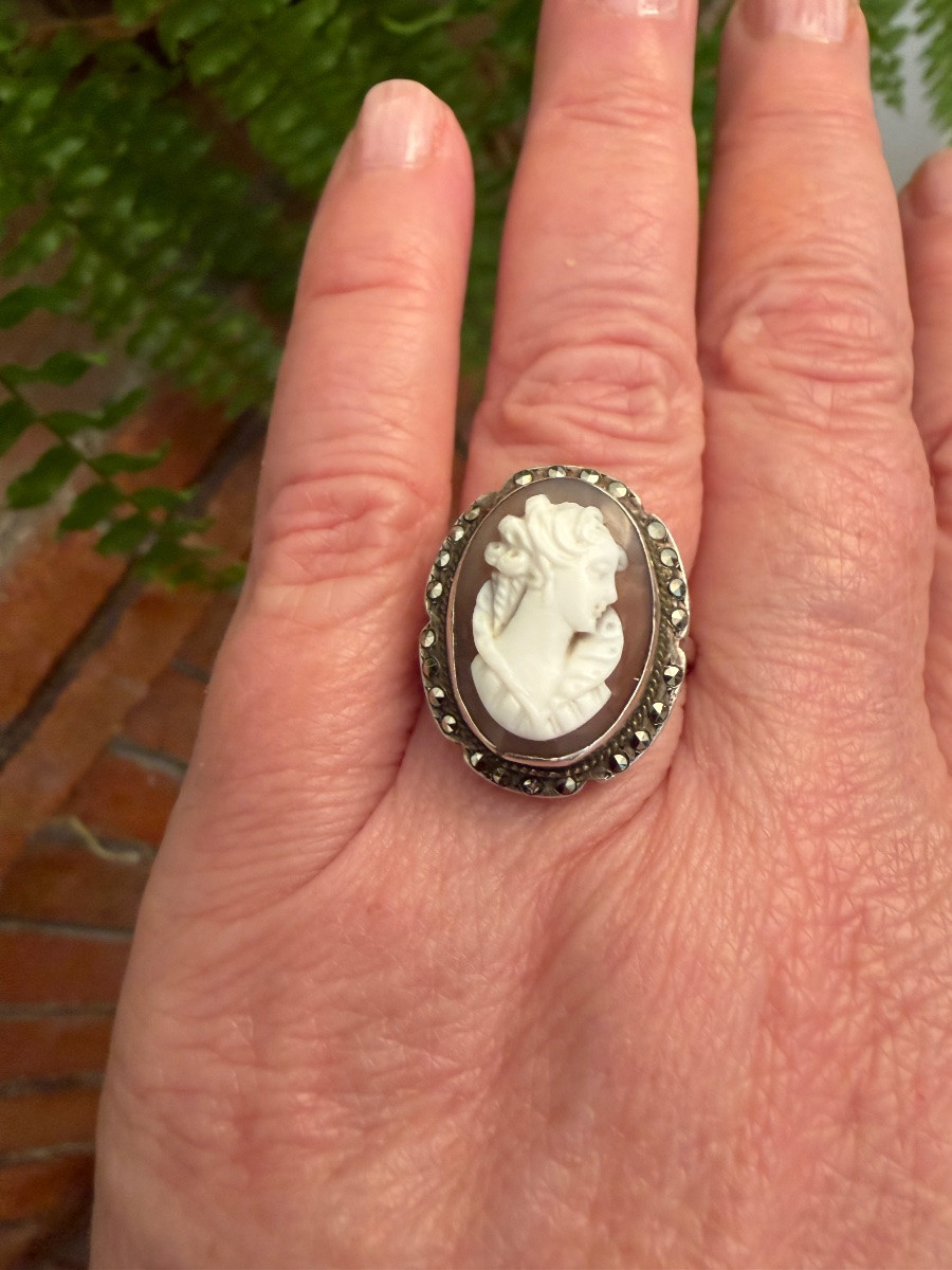Bague  argent  camée -photo-5