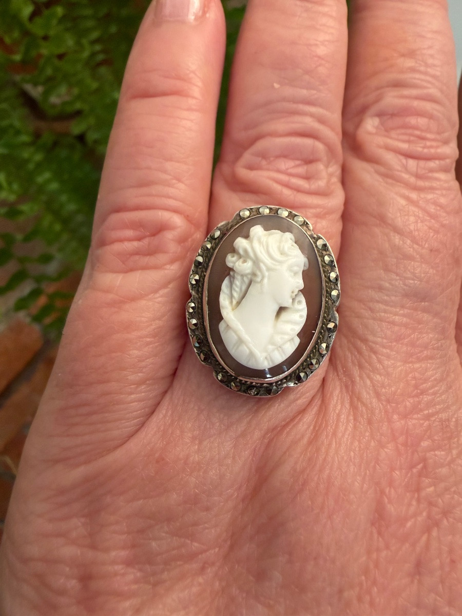Bague  argent  camée -photo-6