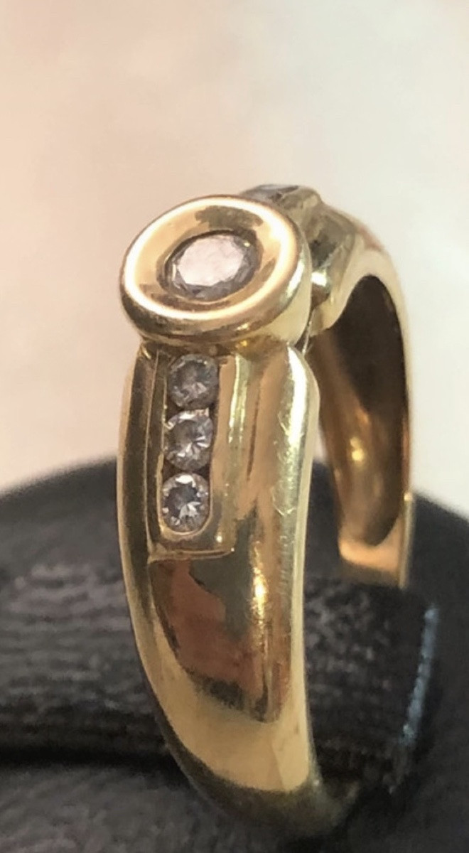 Bague or/diamants /années 60-photo-6