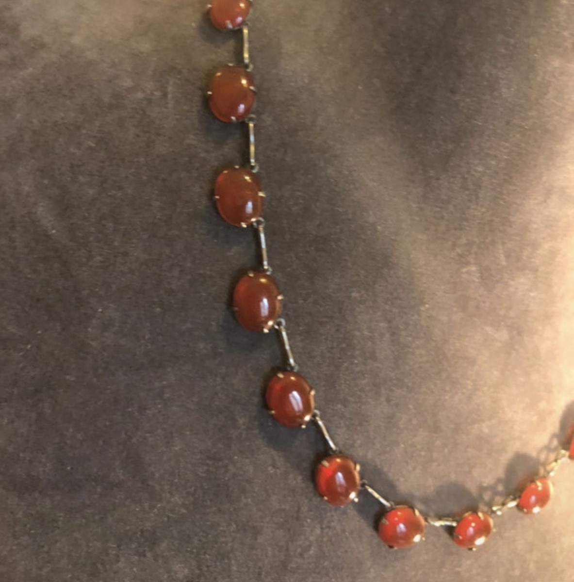 Art-deco Silver Necklace-photo-1