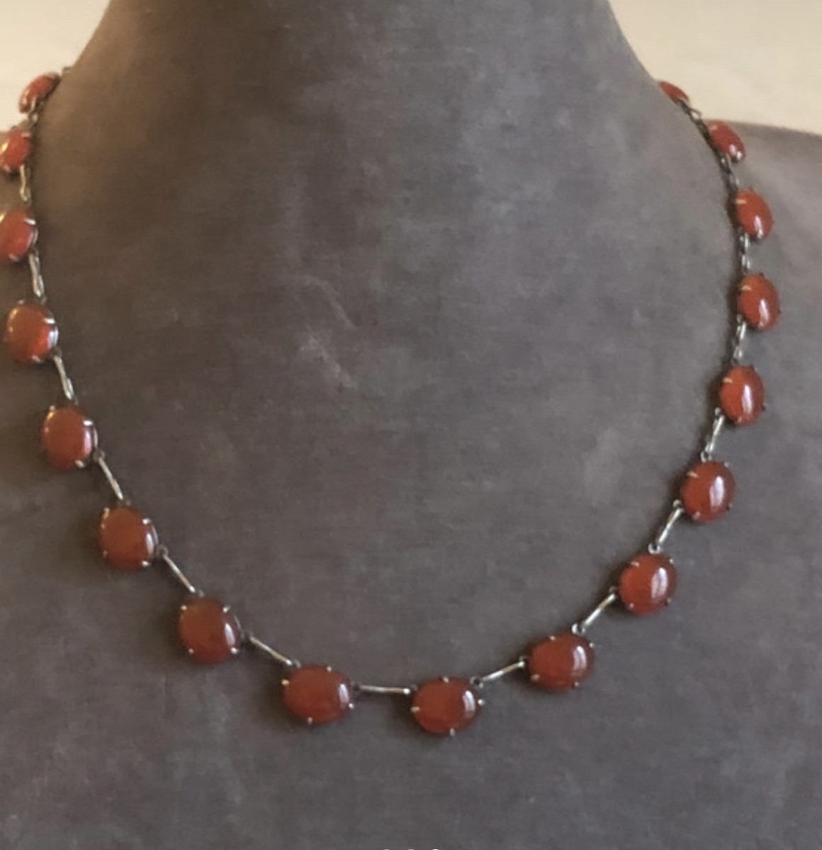 Art-deco Silver Necklace-photo-2