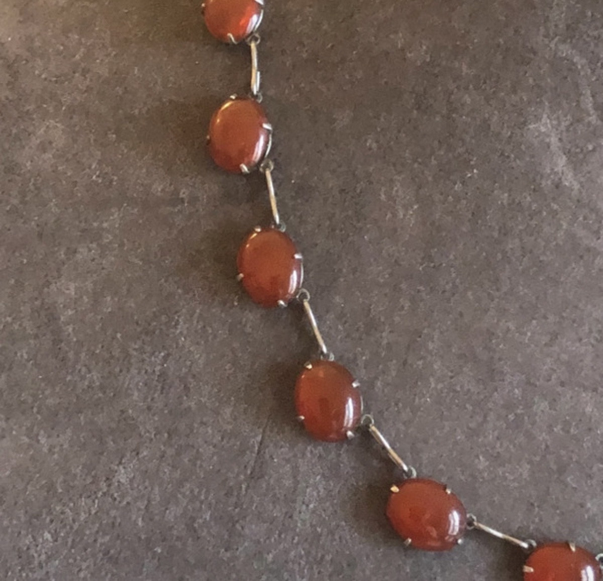 Art-deco Silver Necklace-photo-5