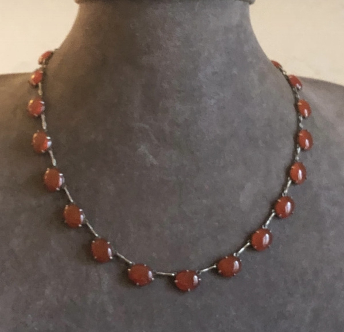 Art-deco Silver Necklace