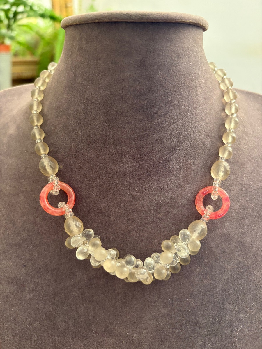 Art-deco Glass Necklace-photo-2