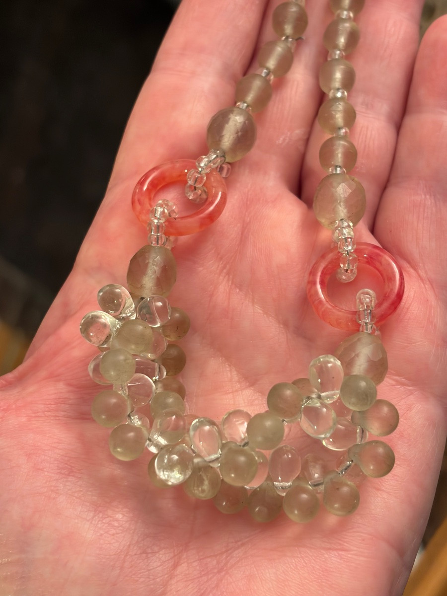 Art-deco Glass Necklace-photo-3
