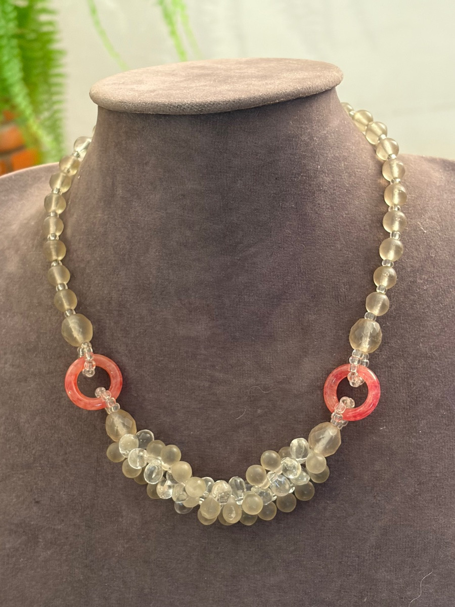 Art-deco Glass Necklace-photo-4