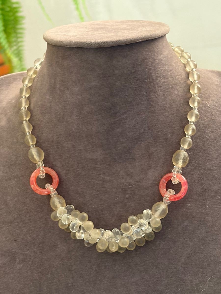 Art-deco Glass Necklace-photo-5