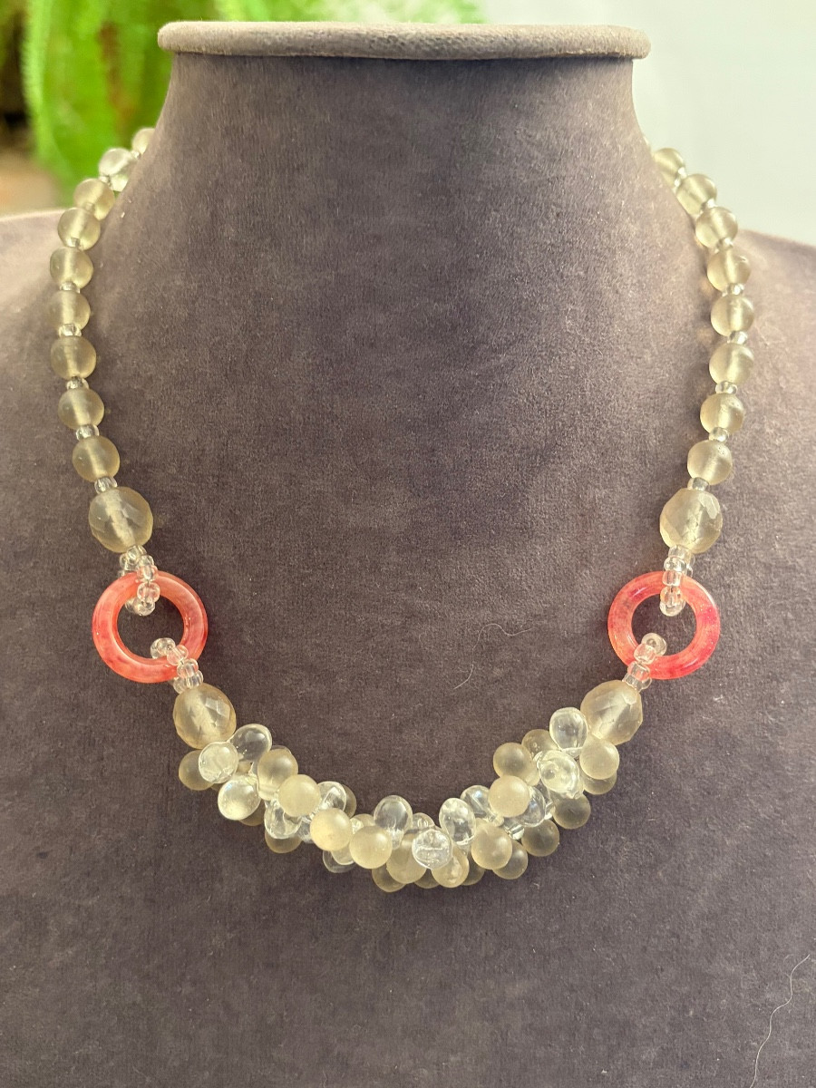 Art-deco Glass Necklace