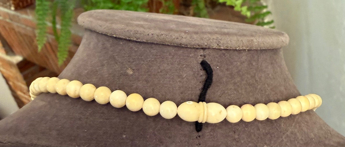 Petit collier Art-Nouveau ivoire -photo-4